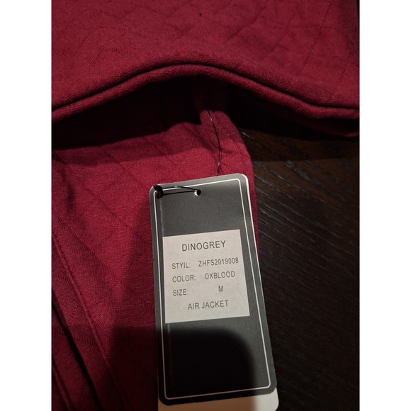 Nwt Dinogrey  Full-Zip Quilt Diamond Pattern maroon Men’s Sweater Size M - Picture 5 of 7